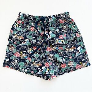 REYN SPOONER x PEANUTS Women’s XS Hawaiian Print Snoopy Easy Shorts Uniqlo